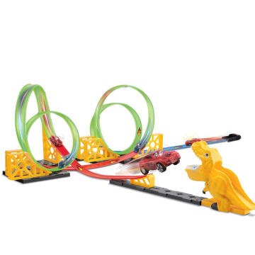 DWI Dowellin Pull Back Racing Car Track Kit Kids Toys Dinosaur Track Set for Kids